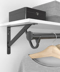 0494 Heavy-Duty Slide‑Thru™ Shelf and Rod Bracket with 3" Hook