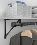 0044 Fixed Shelf and Rod Bracket with 3” Hook