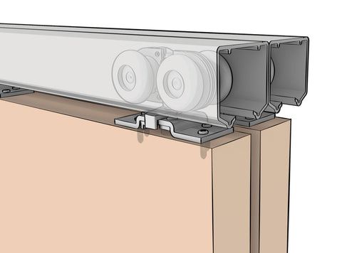 BYP-250A By-Pass Door Aluminum Track Hardware