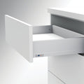 KVSDBB 7551 WH Flowbox drawer box installed in cabinetry, supplementary installation view