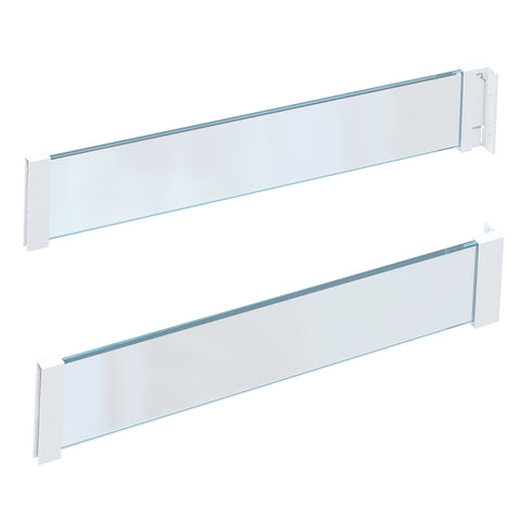 KVSDBB 7612 WH Flowbox glass side panel, White, on a white background