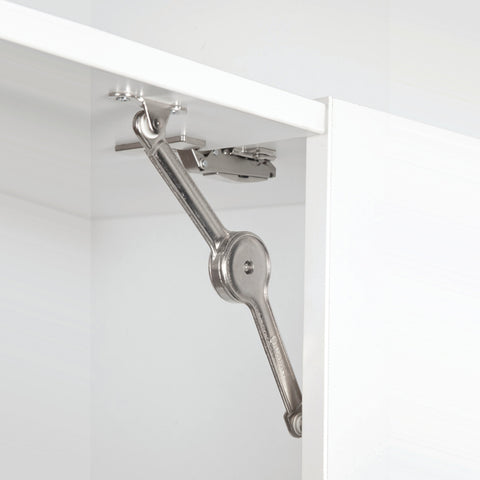 KVSLB LS Performa lid stay installed in a cabinet, supplementary installation view
