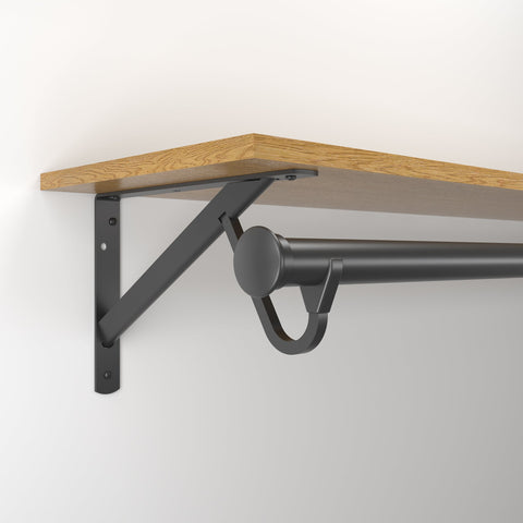 0495 Heavy-Duty Slide‑Thru™ Shelf and Rod Bracket with 3" Hook
