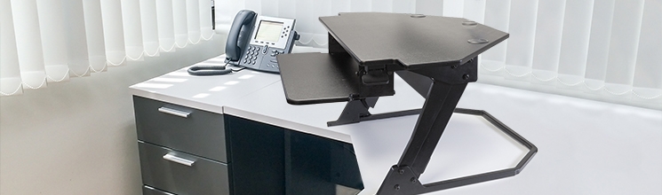 Volante Corner Desktop Sit-Stand Workstation | KV - Knape & Vogt