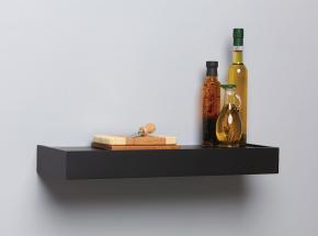 0140-24BK 24" Wood Floating Shelf Kit, Black Finish