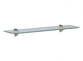 KT-0134-624SN 6" x 24" Straight Glass Shelf Kit With Satin Nickel Brackets