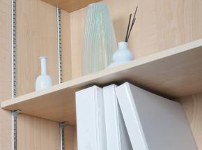 233 Series Steel Surface-Mount Pilaster Shelving System, Bright Zinc
